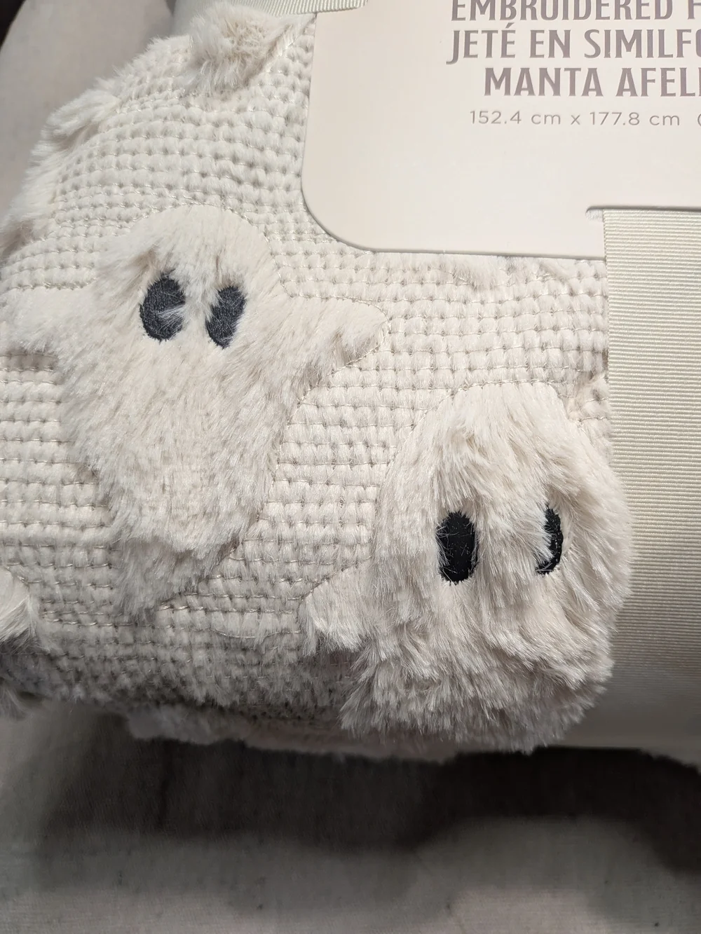 Viral Halloween Blankets Set Of Two Spooky Ghost And Orange Pumpkin